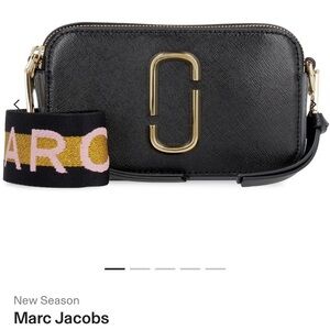 Marc Jacobs Black and Gold Crossbody Bag